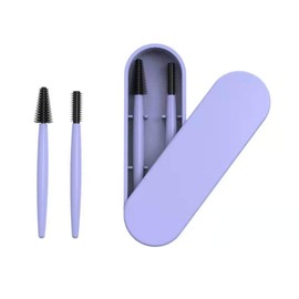 Eyebrow And Eyelash Brush Reusable With Case, Makeup Kit, Makeup Brushes Set, Reusable Cosmetic Brush Makeup Tool, Profesional Brush Makeup Comb (Blue)