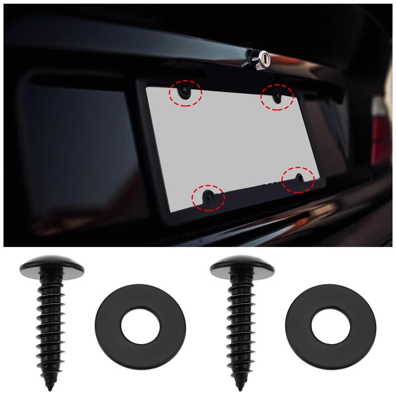 ECSiNG 5 Set License Plate Fixing Screw Set Compatible with