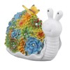 Solar Snail Statue Waterproof Cute Snail Figurine Succulents Garden Ornament