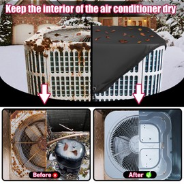 Artllon AC Covers for Outside Winter, 600D Oxford Air Conditioner Covers for Outside, 36''x36'' Waterproof AC Condenser Cover - Universal Top Defender Cover