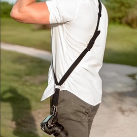 Camera Straps for Photographers,Adjustable Camera Quick Release Strap - Leather Sling Professional Single Leather Harness Shoulder Strap Quick Release