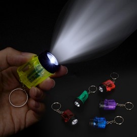 LURICO Mini Torch for Children, Pack of 30 Mini LED Torch Key Ring Colourful Children's Torch Toy for Children Night Reading Emergency Camping Hiking Party Favours