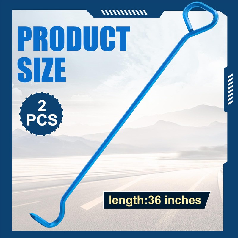 Therwen 1 Pcs Manhole Cover Hook 36" Made with 5/8"