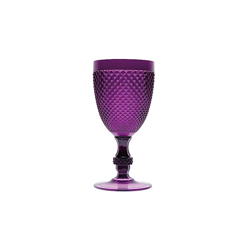 Excelsa Diamond Set of 6 Stemware Diamond Purple Reusable Plastic
