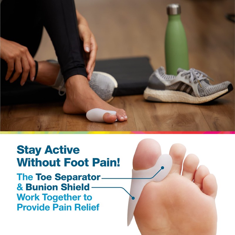 ZenToes Soft Gel Bunion Protector & Toe Separator, Premium Foot