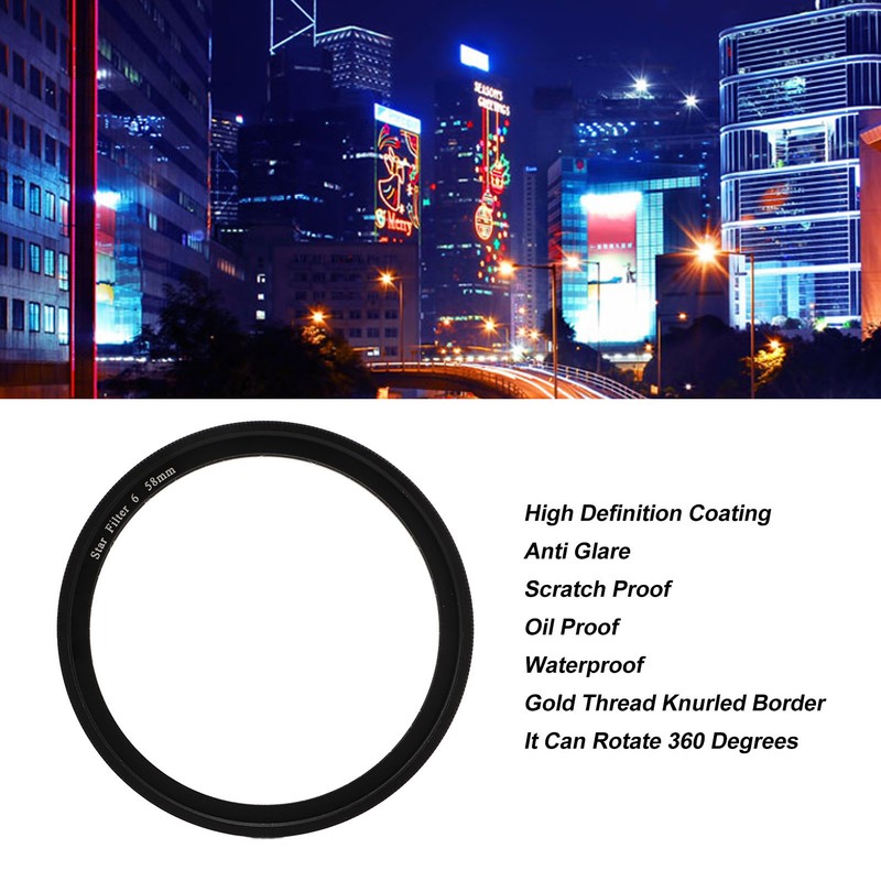 Star Filter 6 Line High Definition Coating Adjustable Cross Screen