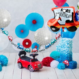 VYNYJOAN Golf Balloons Set 9ocs, Golf Cart Balloons Golf Ball Balloons for Sport Theme Party Decorations, Birthday, Baby Shower Supplies