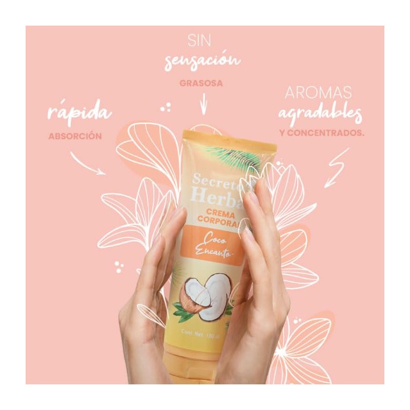 Secreto Herbal Crema Corporal Coco Encanto 180 ml