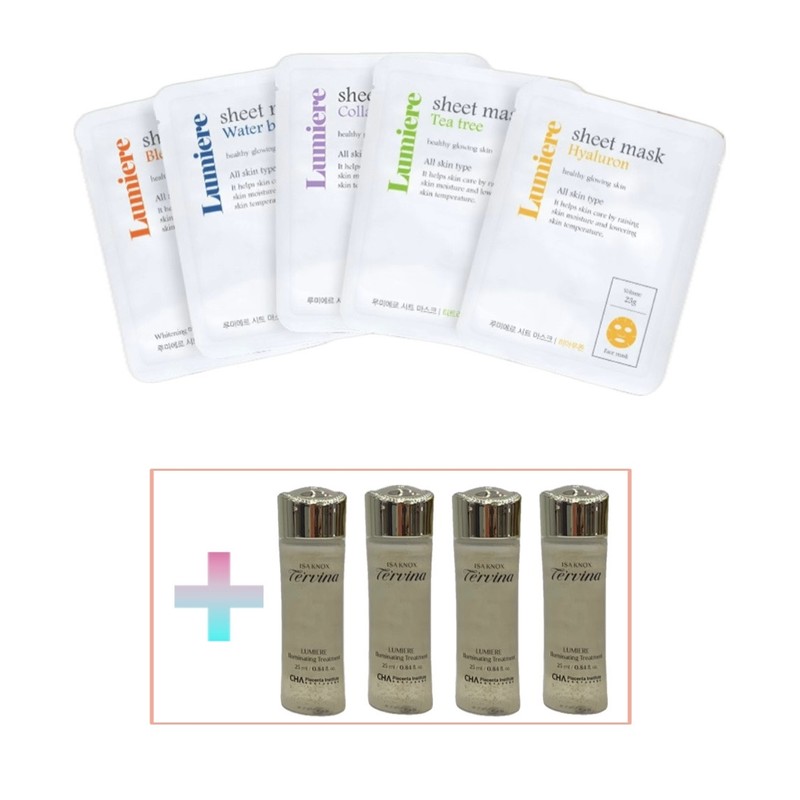 Lumiere mask pack 5 sheets + Isa Knox Tervina Radiance