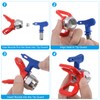 uxcell 6pcs Different Sizes Reversible Spray Tips for Airless Sprayer