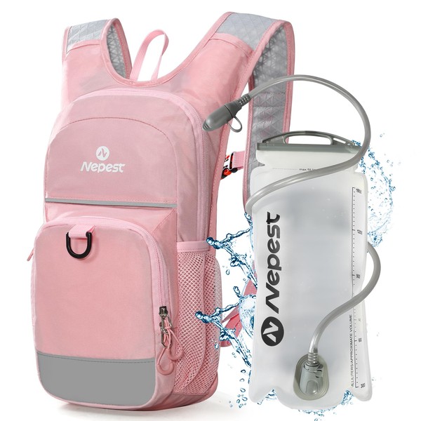 Nepest Kids Hydration Backpack, Mini Water Backpack with 1.5L Water