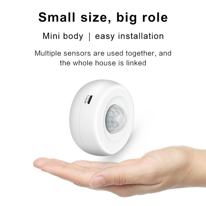 Intelligent PIR motion sensor, USB/ battery powered ceiling/wall WiFi motion