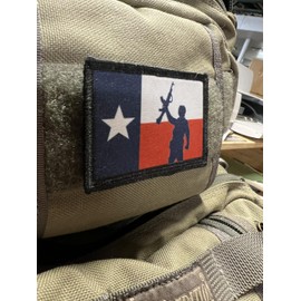 Texas Flag Red Dawn Wolverines Morale Patch. Perfect for Your Hook and Loop Tactical Cap, Plate Carrier, Rucksack or Backpack.