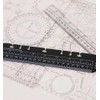 Pack of 4 Bookmark Ruler, A5 Page Marker Ruler, Folder,