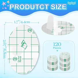 Yeanifeana 120 Pcs Waterproof Ear Stickers for Babies, Newborn Ear Protection, Hypoallergenic Swimming Ear Plugs for Shower, Surfing & Water Sports, Clear Kids Size Waterproof Protectors