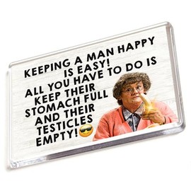 Mrs Brown Funny Magnet | Keeping A Man rude funny Fridge Magnet | UK Seller Funny Large size Fridge Magnet