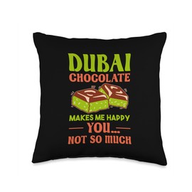 Dubai Chocolate Throw Pillow