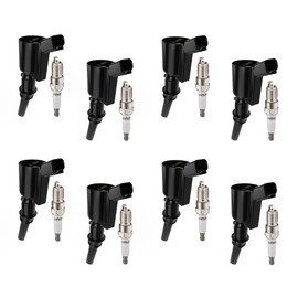 DG508 Ignition Coil Packs & SP493 Iridium Spark Plugs AUSUM MOTOR Fit for Ford F150 Crown Victoria E150 E250 Explorer Expedition & Mercury & Lincoln 4.6L V8, Set of 8 OE# DG491 FD503 F523 3W7Z12029AA