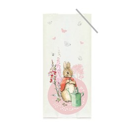 Anniversary House 20 Pieces Beatrix Potter Flopsy Bunny Treat Bags, BOPP Cellophane Bags, 12.5 x 28.5cm, Including Twist Ties, M589