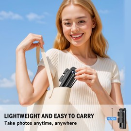 Hesheng mini Tripod for Phone,Portable Small Size Travel Compact Phone Selfie Stick with Detachable Bluetooth Remote Shutter for YouTube/TikTok Vlogs Live Streaming Photography