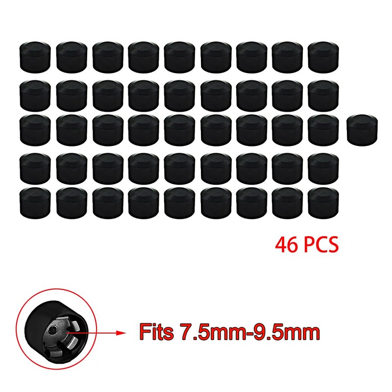 Motorcycle Bolt Covers Head Bolt Toppers Caps Black Kit for