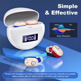 K&FCOPTEE Digital Rechargeable Hearing Aids for Seniors Invisible In Ear Sound Amplifier