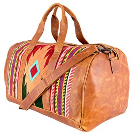 American Darling Duffel Saddle Blanket Genuine Leather Western Women Bag | Handbag Duffle Weekend