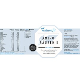 naturafit Aminosäuren K Kapseln, 240 St. Kapseln