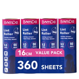 BomDa Extra Sticky Large Lint Roller for Clothes, Sofa, Bed and Carpet, Lint Roller for Pet Hair, Cat Hair, Dog Hair, Dust & Lint, 16 cm (360 Sheets)