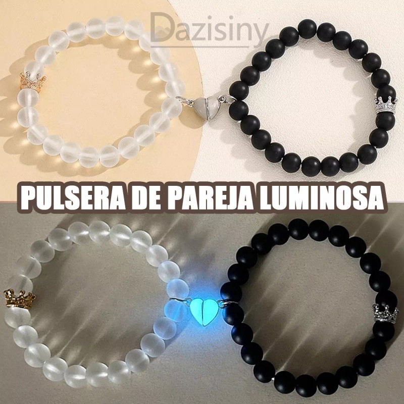 Dazisiny 2 Pulsera De Parejas Imán Brilla Regalo Para Mujeres