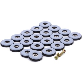 3/4" Screw on Furniture Glides Sliders for Wooden Furniture-Furnigear Heavy Duty PTFE (Teflon) Chair Leg Slides Move Your Furniture Easy & Safely - Best Floor Protector (20 Pack)