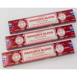 Satya Nag Champa Dragon's Blood Incense Sticks Agarbatti 3 Pack 15 gms.