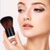 1 Mushroom Shaped Brush with 1 Storage Bag, Black Foundation