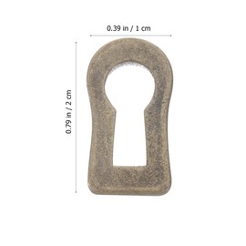 Yardenfun Pack of 10 Decorative Keyhole Inserts for Door Keyhole Rosettes Dressers Decor Hole Cover Vintage Furniture Hardware Rosettes Plate Keyhole Protection
