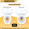 Bath Royale Elongated Toilet Seat BR501-01 Quiet Close, Stain-Resistant and