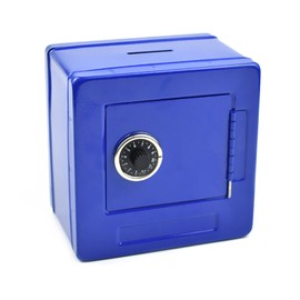 Kids Money Saving Box Knob Password Large Capacity Sturdy Iron Coin Money Bank Blue
