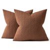 MIULEE Decorative Throw Pillow Covers 18x18 Brown Set of 2