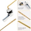 Hibbent Universal Metal Front Mount Toilet Handle Replacement Kit, Brass