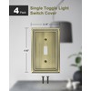 TREEWELL 4-Pack Single Toggle Light Switch Cover Plate, Pearls Decorative