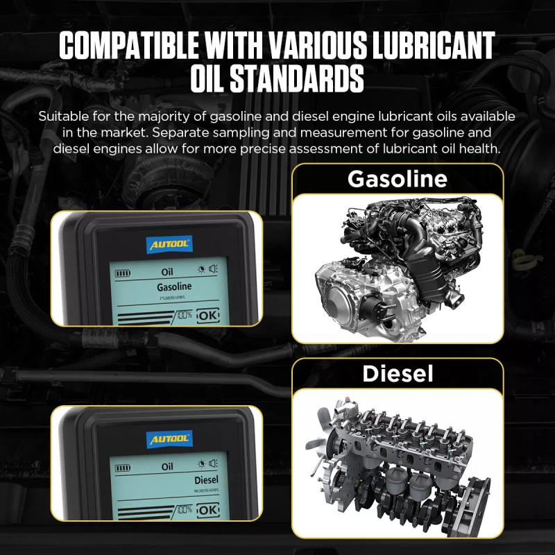 AUTOOL Gasoline Diesel Engine Oil Quality Test Automobile Lubricating Oil