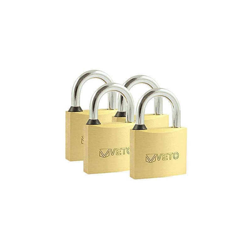 TIMCO Brass Padlocks Key Alike - 40mm - Gold -