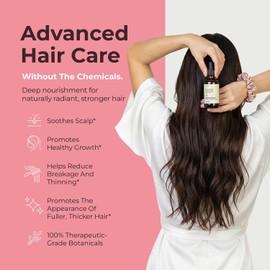 Ellovi Aceite Natural para Tratamiento Capilar Profundo – Reparación Leave-In para Crecimiento e Hidratación – Aceites de Ricino, Jojoba, Almendra y Romero – Vegano, 59 ml
