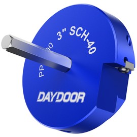 DAYDOOR 3'' PVC Pipe Reamer, Plastic Pipe Fitting Reamer, PVC Fitting Saver, Clean Leftover Pipe & Solvent Cement Residue, Fits into Standard 1/2" Drill, for Use with Sch. 40 PVC, CPVC or ABS Fittings