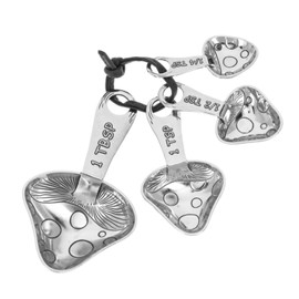 Ganz 4-Piece Measuring Spoons Set, Polka Dot Mushroom