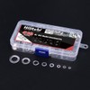 Hilitchi 410-Pcs [8-Size] 304 Stainless Steel Flat Washer Assortment Set