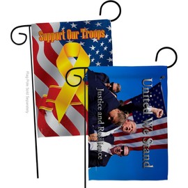 Ornament Collection Trump Rally 2024 Flag Support Our Troops Wall Hanging Deor for Home Porch President 47 MAGA Yard Sign Poster Outdoor Patriotic Decorations, Republican Gifts Made in USA