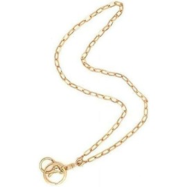 1Pc Gold Exquisite Chain Necklace Lanyards for Women Lanyards for Badge Holder Ornaments Convenient for ID Badges Stylish Key Lanyard to Carry Easy to Use,Identification Badges and Supplies, Gold, 1