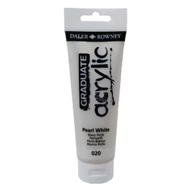 Daler-Rowney Graduate Acrylic Paint, Plastic Tube, 4oz - 120 ml, Pearl White