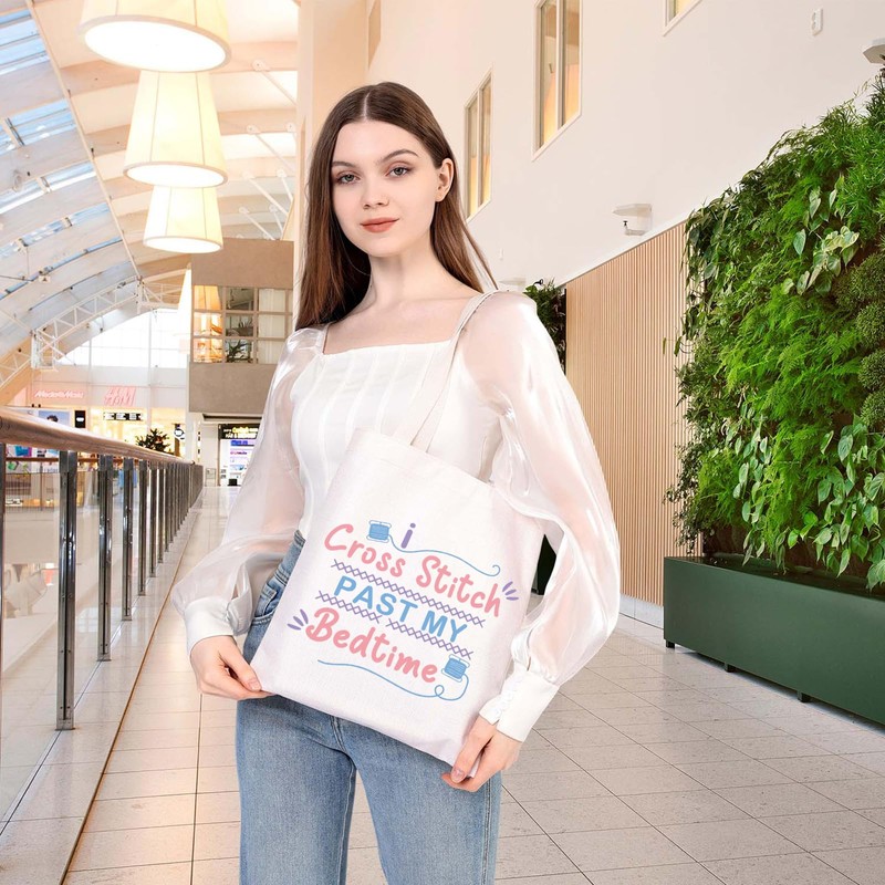 BDPWSS Cross Stitch Past My Bedtime Tote Bag - Craft