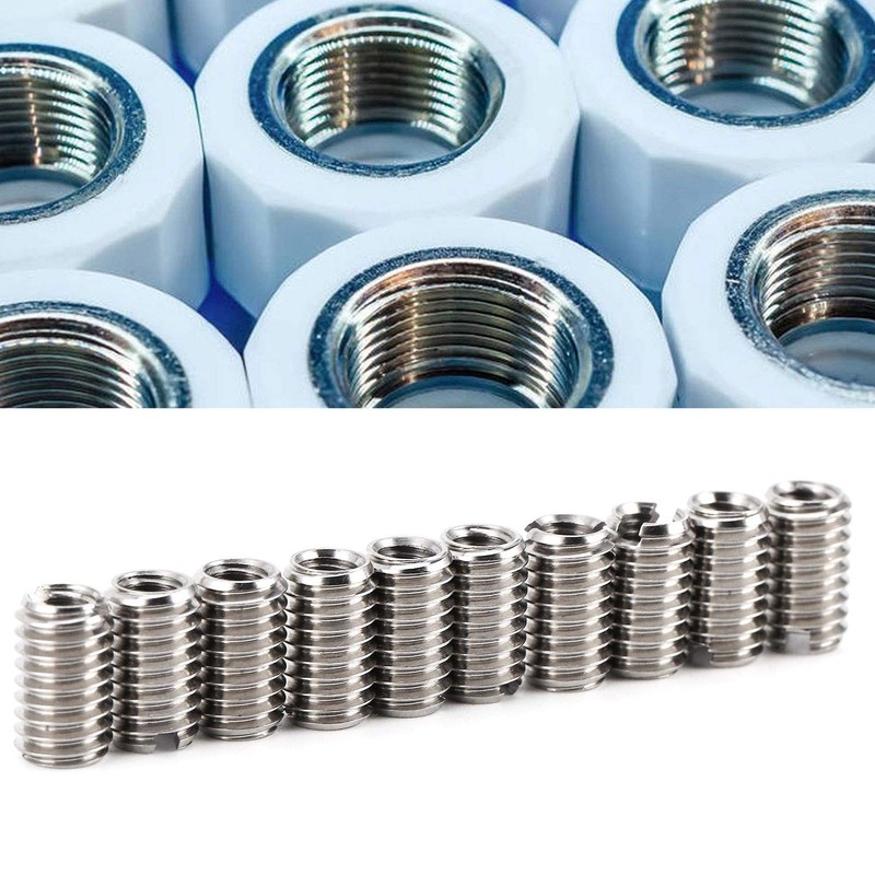 Thread Inserts, 10 Pcs Thread Reducer M8 to M6, Threaded